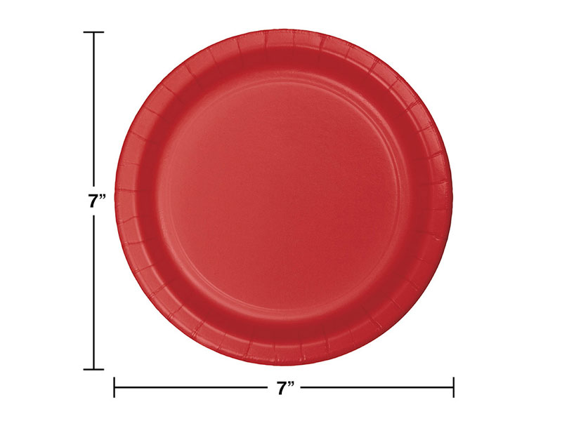 Value Friendly Classic Red Dessert Plates 96 ct