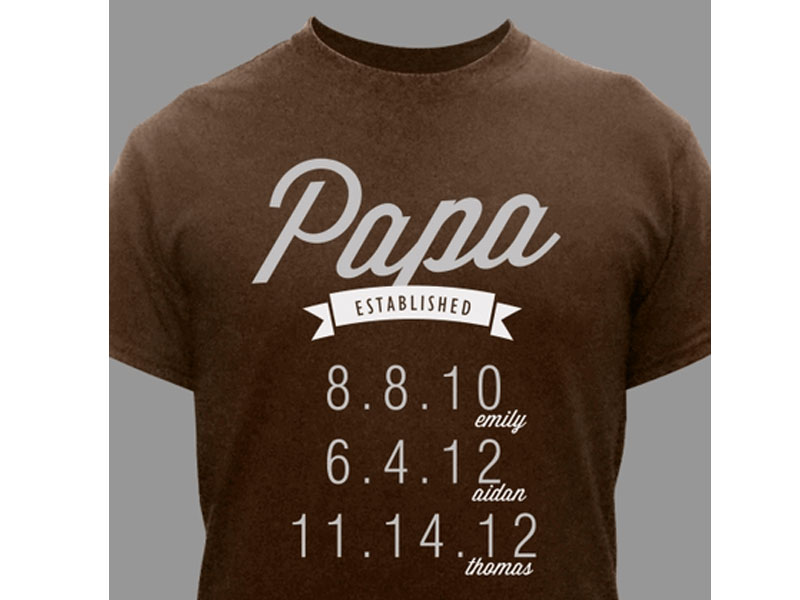 Personalized Established Dad T-Shirt For Men And Women