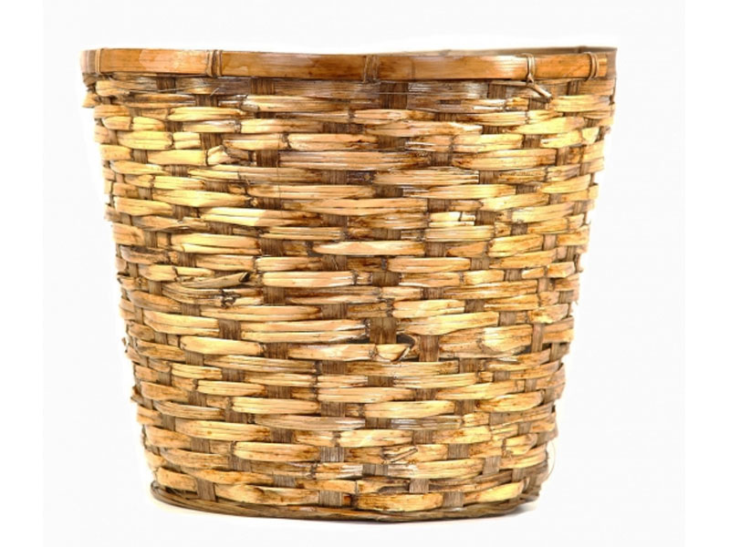 12 inch Honey Brown Rattan Basket Fits 10 inch Pots