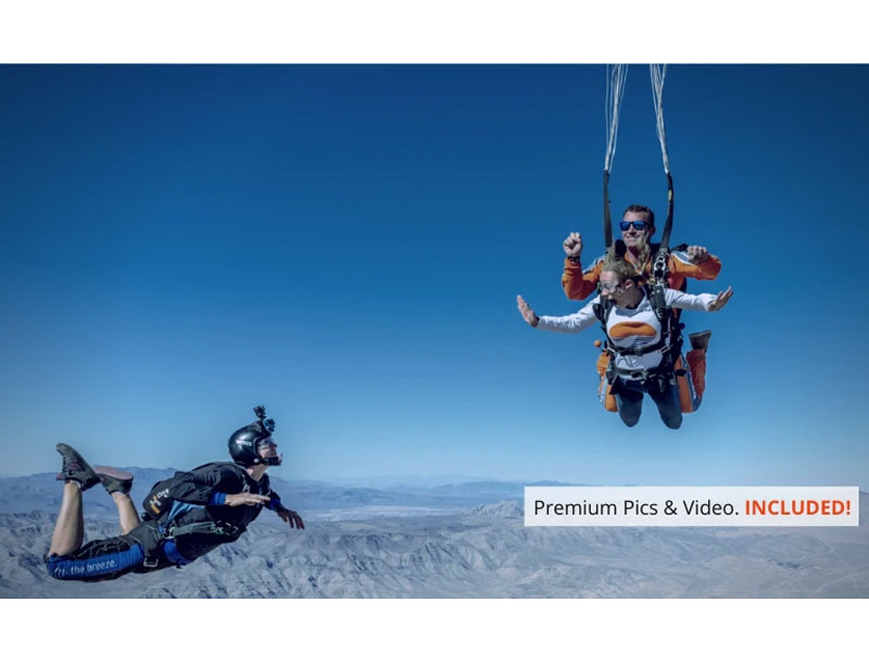 Las Vegas Tandem Skydive Premium Access with Photos & Video Tour Package