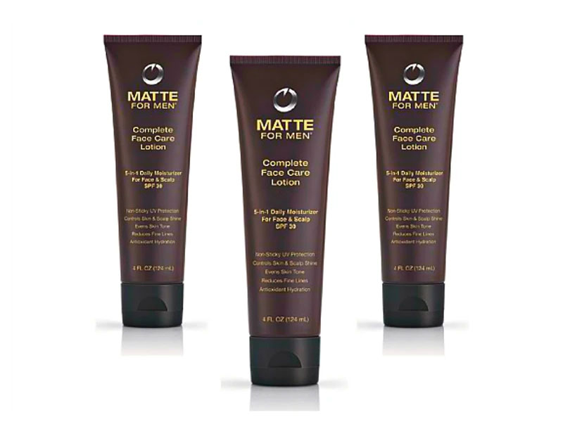 Matte Complete Face and Head Care Lotion With SPF 30 Triple Pack For Men