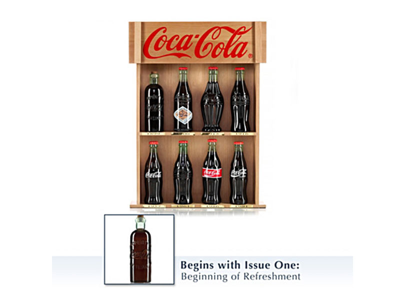 Coca-Cola Bottle Replicas With Collector Cards