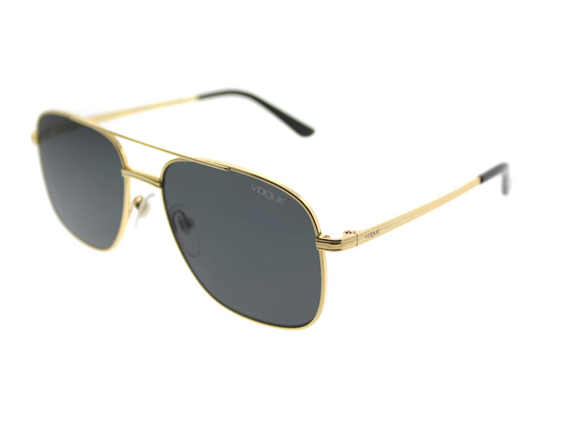 Vogue VO Aviator Metal Gold Sunglasses with Gold Lens For Men & Women
