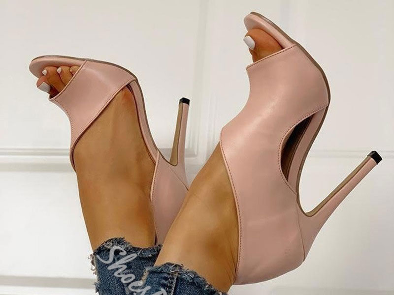 Women's Shoespie Trendy Slip-On Heel Covering Stiletto Heel