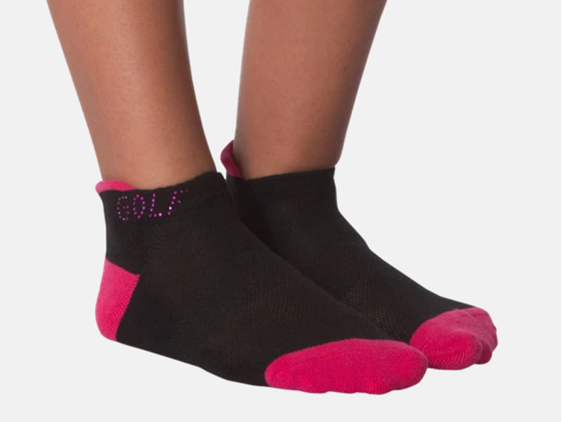 K. Bell Socks Women's Rhinestone Golf Ankle Socks