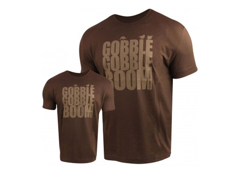 Men's Catchin' Deers Gobble Gobble Boom T-Shirt Brown