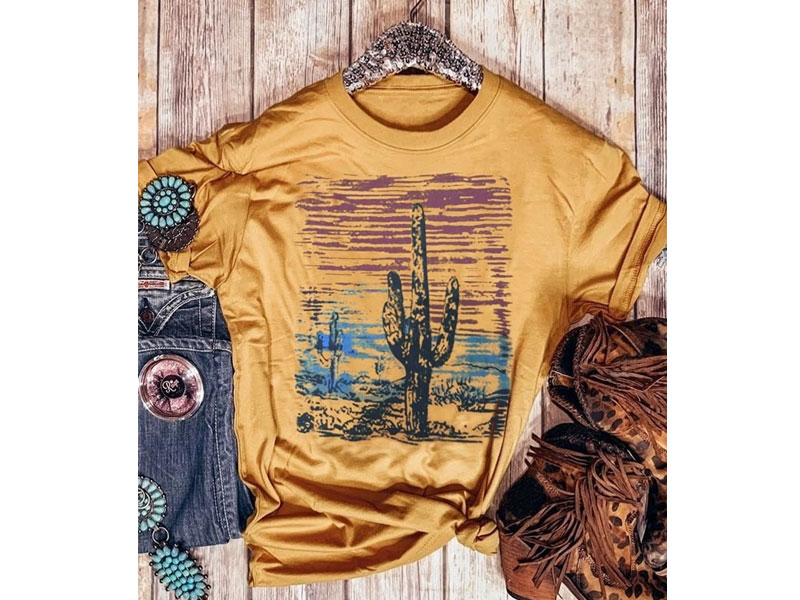Women's Cactus Sunset Short Sleeve T-Shirt