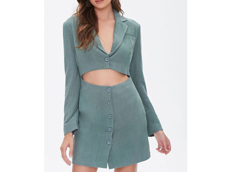 Women's Cutout Blazer Mini Dress