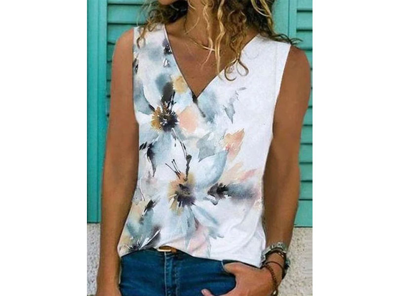 Women's Floral Sleeveless Holiday Shirts & Tops