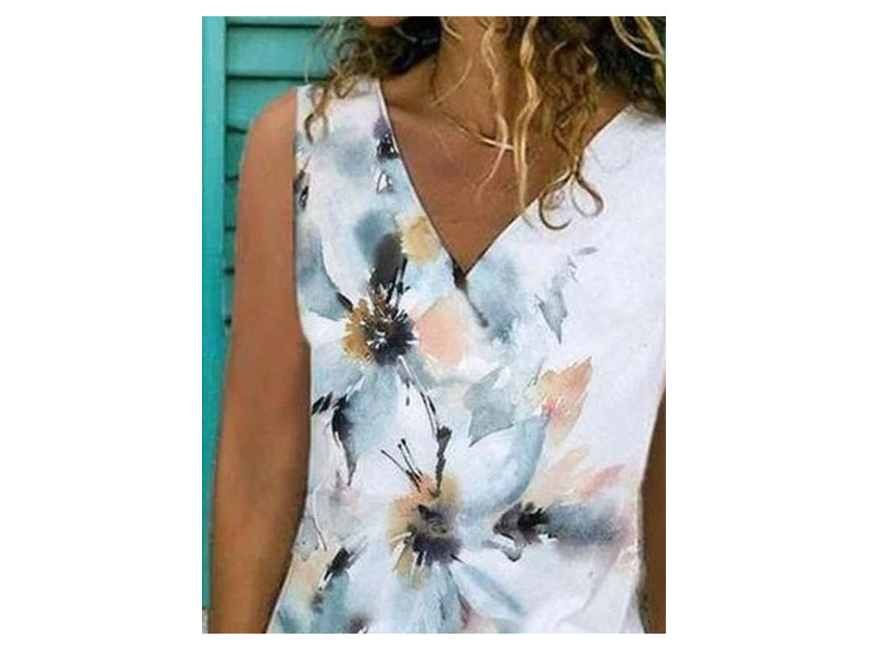 Women's Floral Sleeveless Holiday Shirts & Tops