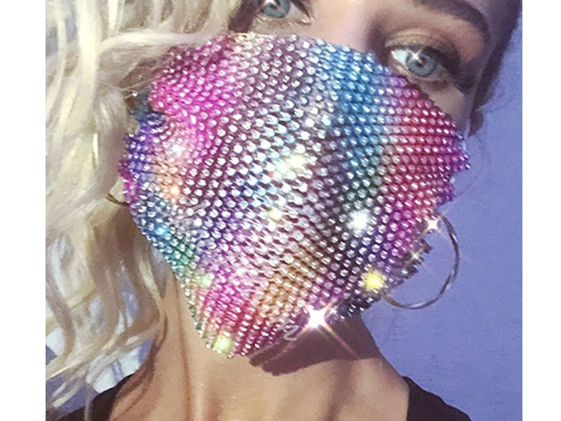 Safety Colorful Sequins Masks For Women