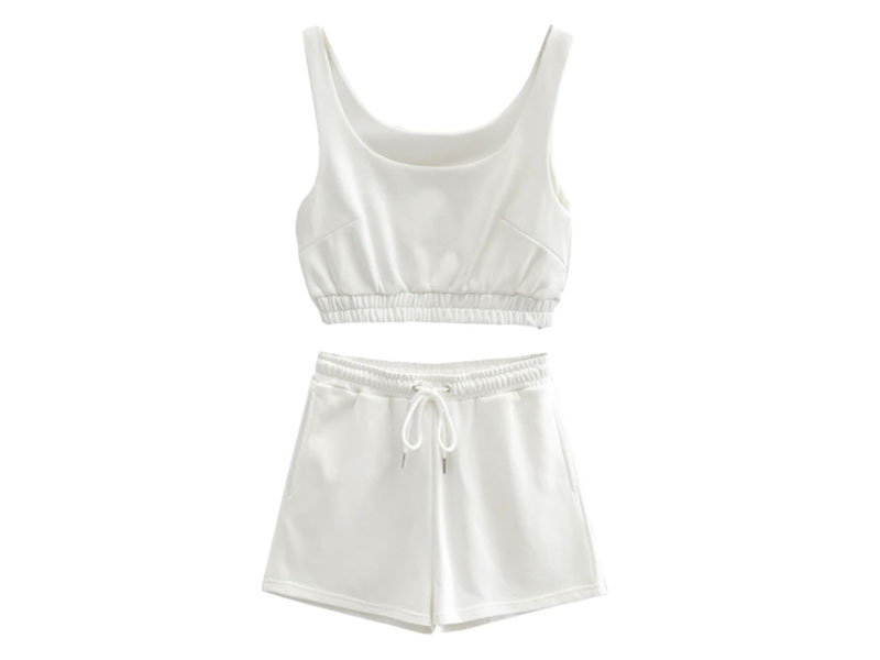 Women's Goodnight Macaroon Sarah Cropped Top and Shorts Two Piece Set
