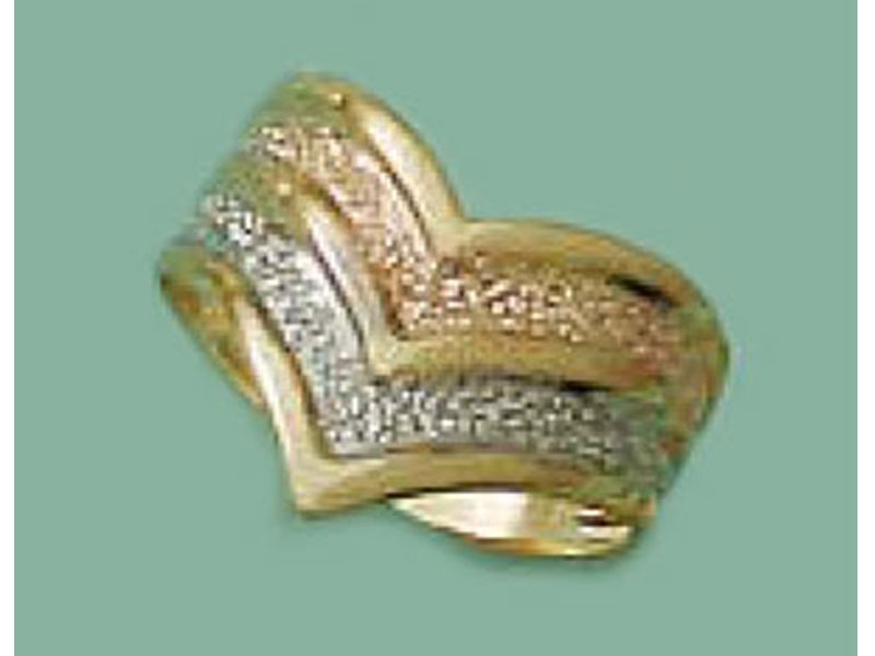 Women's Tri-Color Arrow Ring