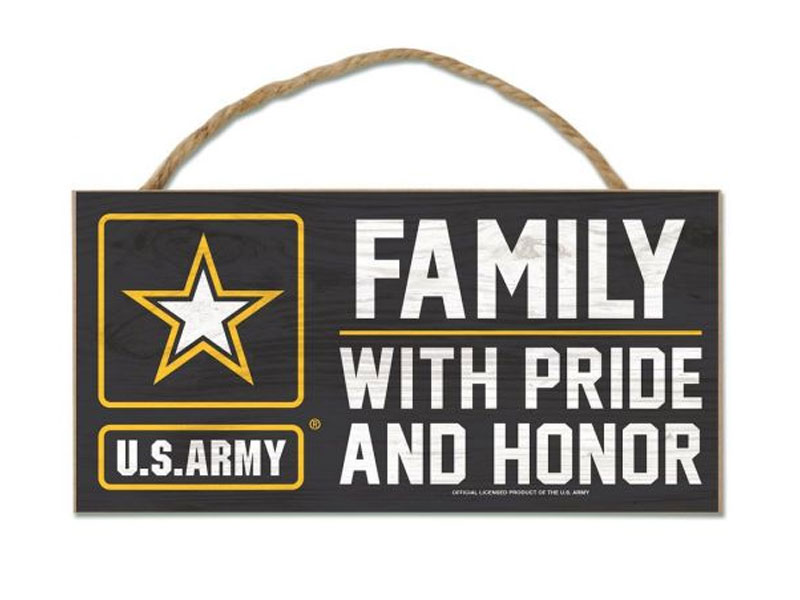 U.S. Army Wood Sign With Rope