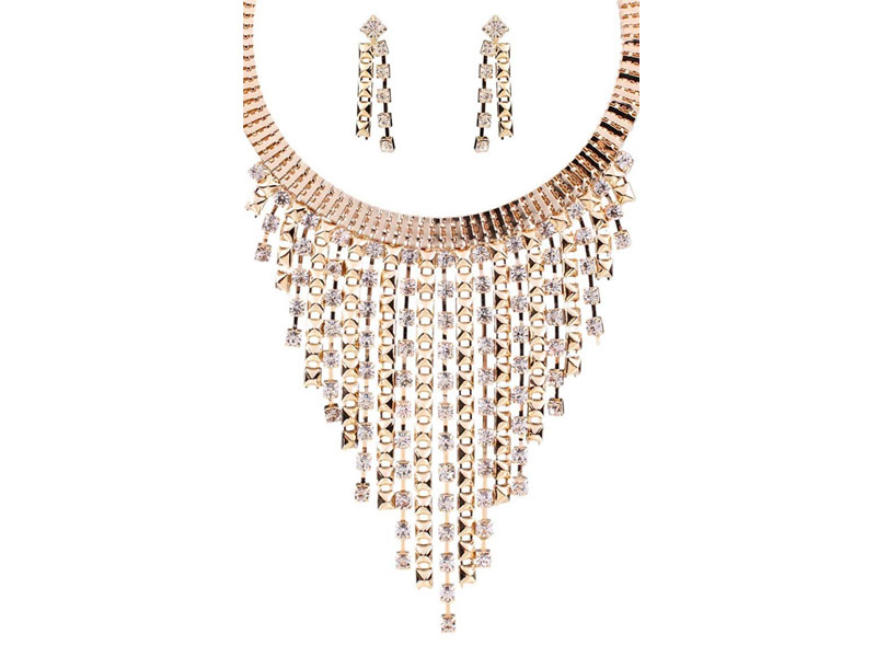 Women's Modern Necklace Earrings Set