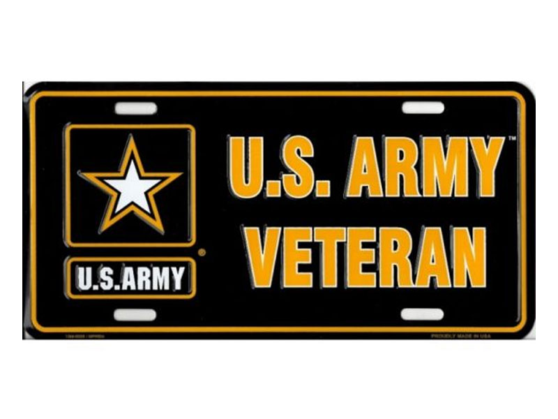 U.S. Army Veteran License Plate