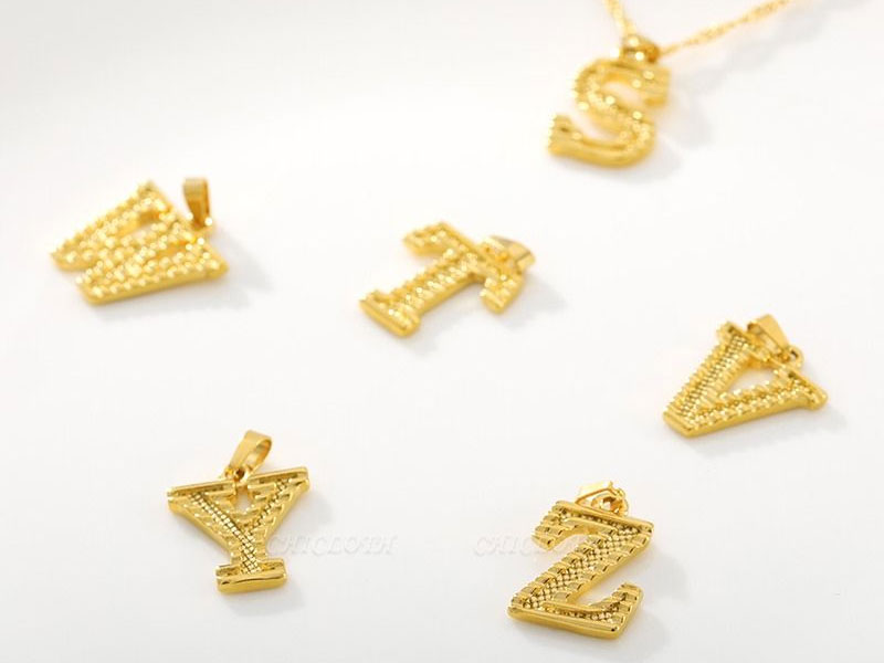 Capital Letter Necklace Gold A-Z Alphabet Necklace Christmas Giff