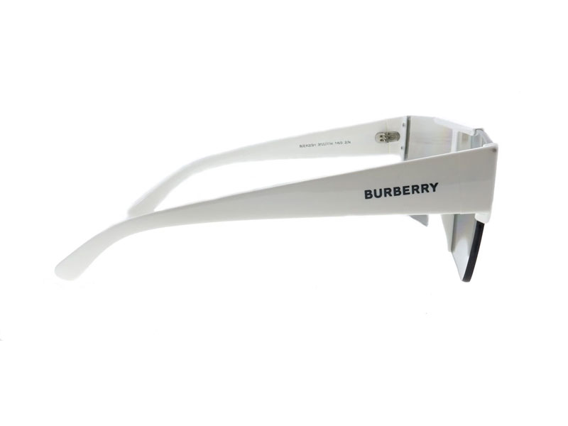 Burberry BE 4291 Rectangle Plastic White Sunglasses For Men & Women