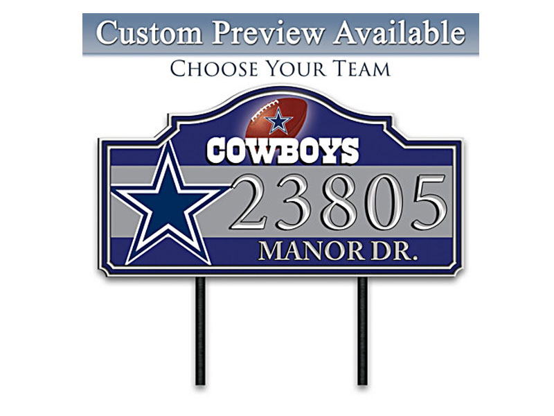 NFL Personalized Outdoor Address Sign: Choose Your Team