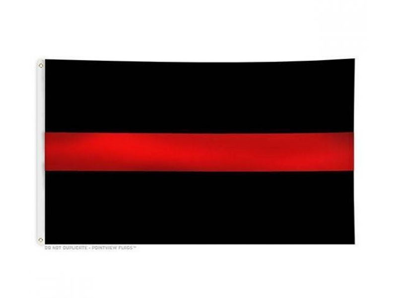 Lightweight Poly Thin Red Line Flag