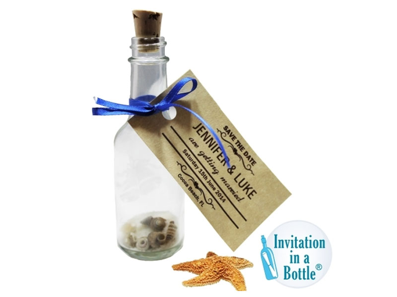 Message Bottle Save The Date