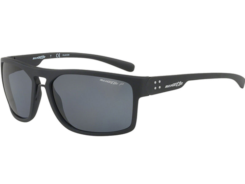 Men's Arnette Brapp Polarized Matte Black Square Sport Sunglasses