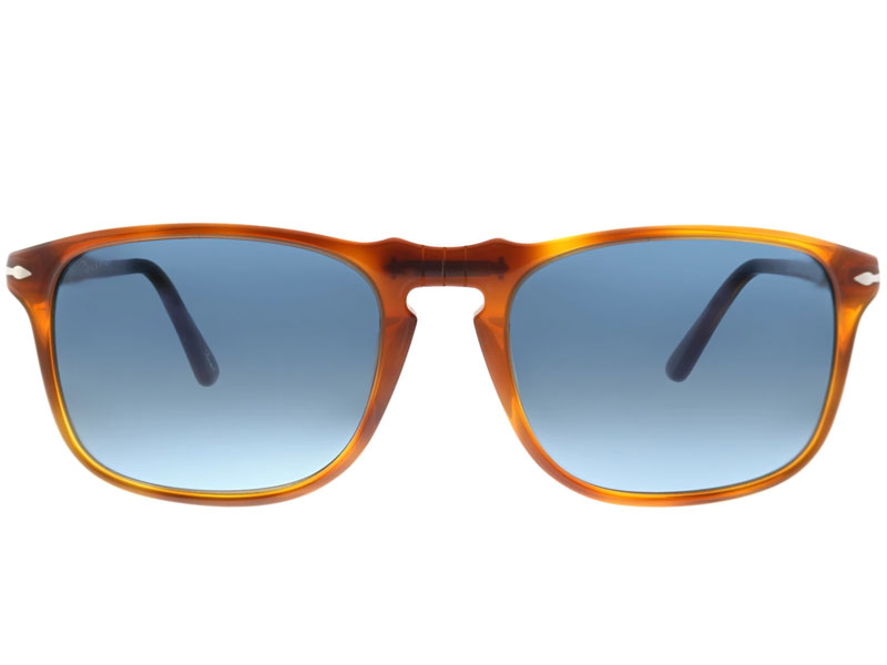 Persol PO 3059S 96/S3 Square Plastic Brown Sunglasses