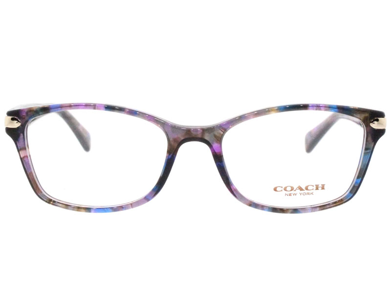 Coach HC Rectangle Plastic Purple Eyeglasses with Demo Lens For Men & Women