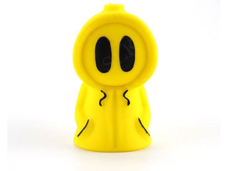Ghost Figure Silicone Pipe Water Bubbler w/ Glass Bowl
