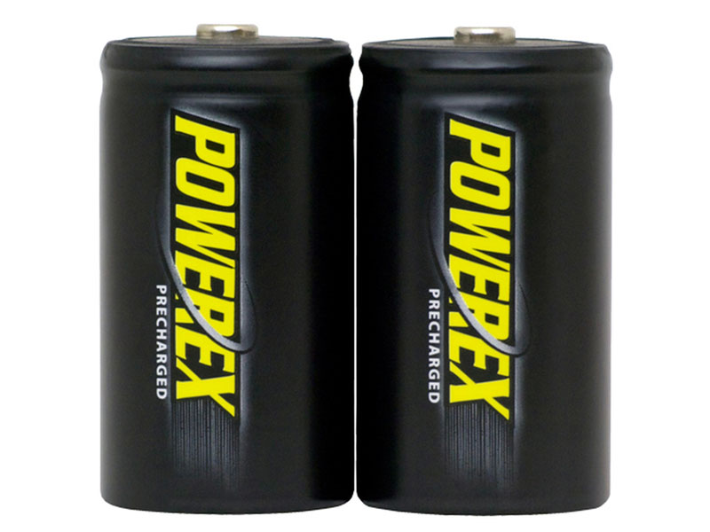 PowerEx PreCharged Rechargeable D Batteries (2-Pack) 10,000mAh Ultra Low Self