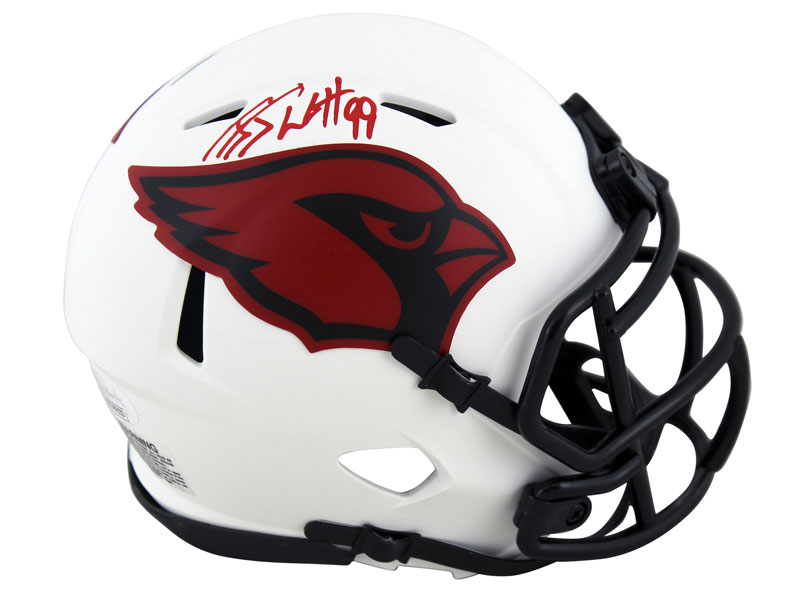 Press Pass Collectibles Cardinals J.J. Watt Authentic Signed Lunar Mini Helmet