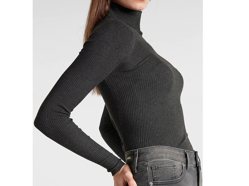 Women's Ribbed Fitted Turtleneck Sweater