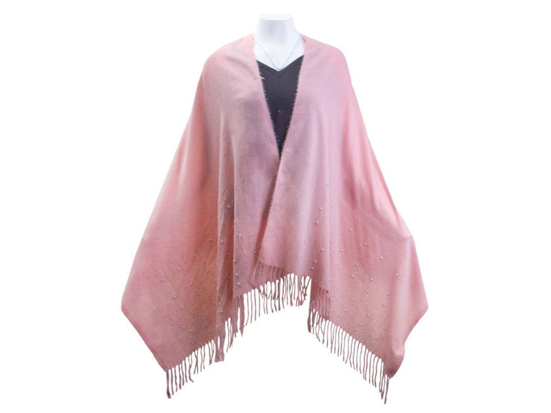Galaxy Oversized Cozy Shawl with Pearl Embellishment