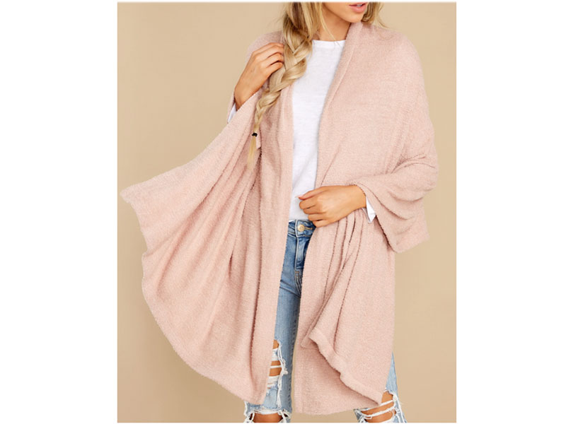 Women's Kinsey Silver Pink Feather Wrap