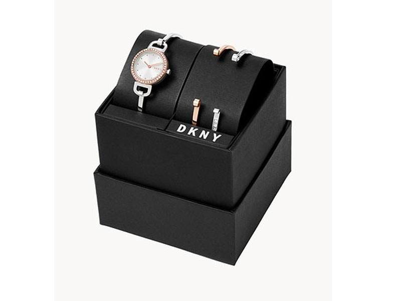 Women's DKNY City Link Two-Hand Stainless Steel Watch Set