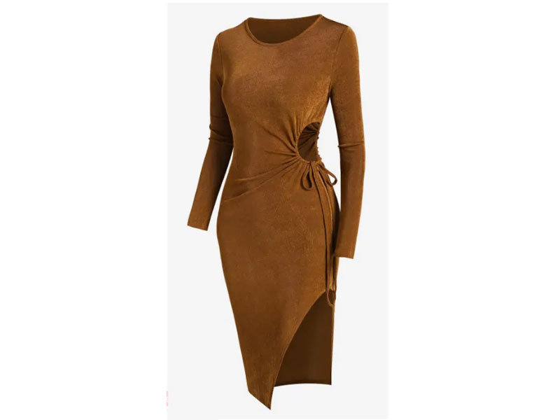 Women's Zaful Jersey Cinched Cutout Bodycon Dress