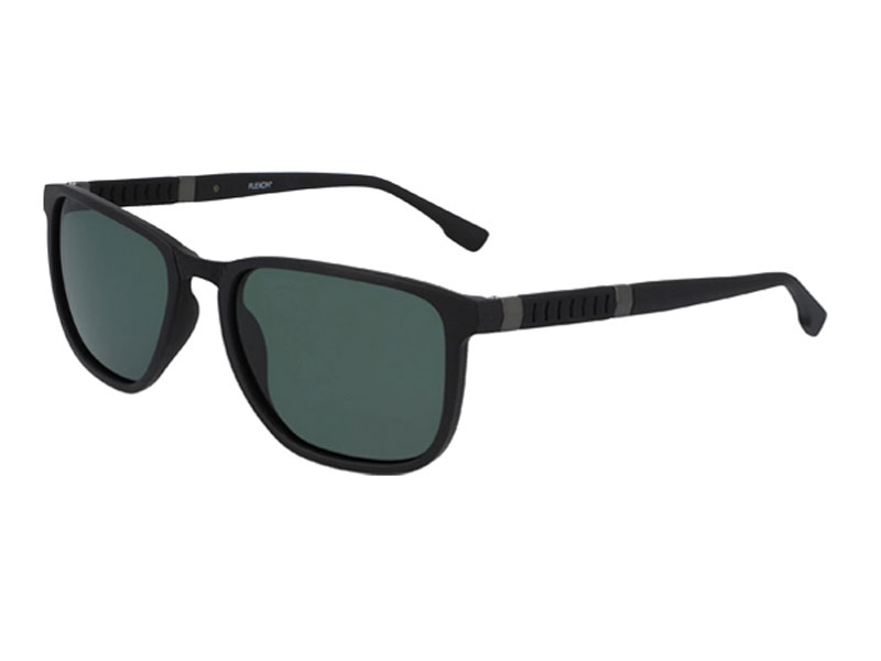 Flexon Men's Rubberized Metal Square Sport Sunglasses