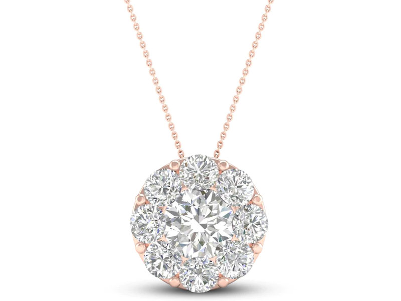 Jared 14K Rose Gold Diamond Pendant Necklace