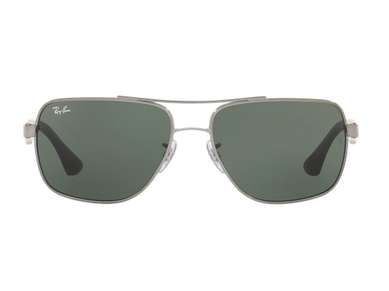Ray-Ban 0RB3483 Square Metal Sunglasses for Men