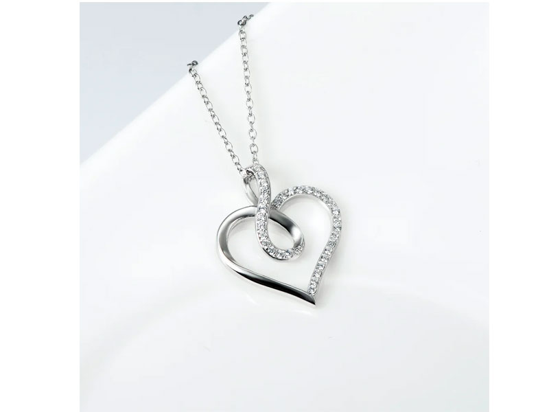 Damen-Halskette Herz Unendlichkeit 925 Silber