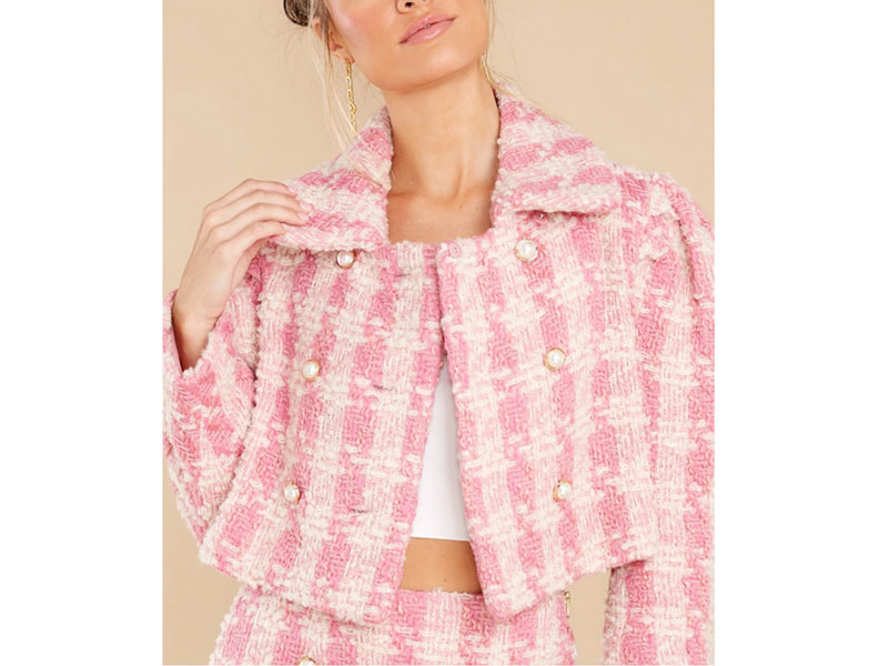 Ladies Mews Cropped Pink Hills Jacket