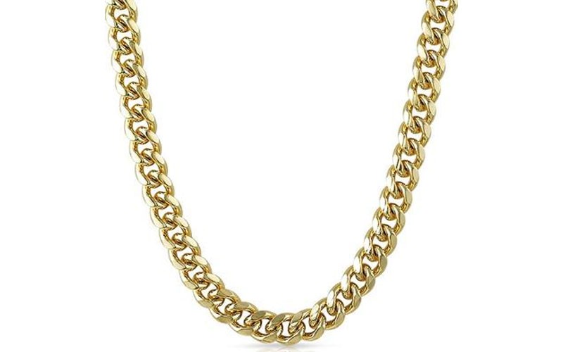 Gold Miami Cuban Chain Plated 11Mm Wide