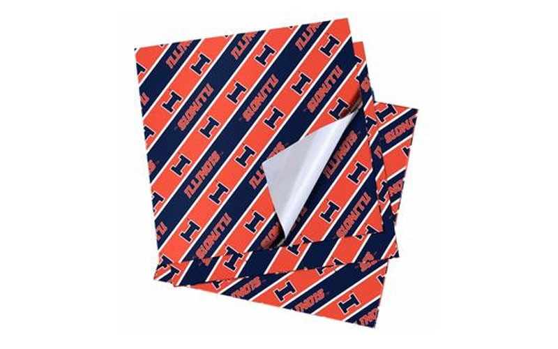 NCAA Folded Gift Wrapping Paper - Illinois Fighting Illini