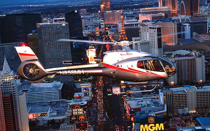 Helicopter Ride Las Vegas Nights - 15 Minutes (Includes Limo Bus Shuttle)