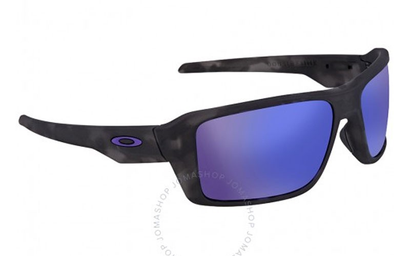 Oakley Double Edge Violet Iridium Rectangular Mens Sunglasses