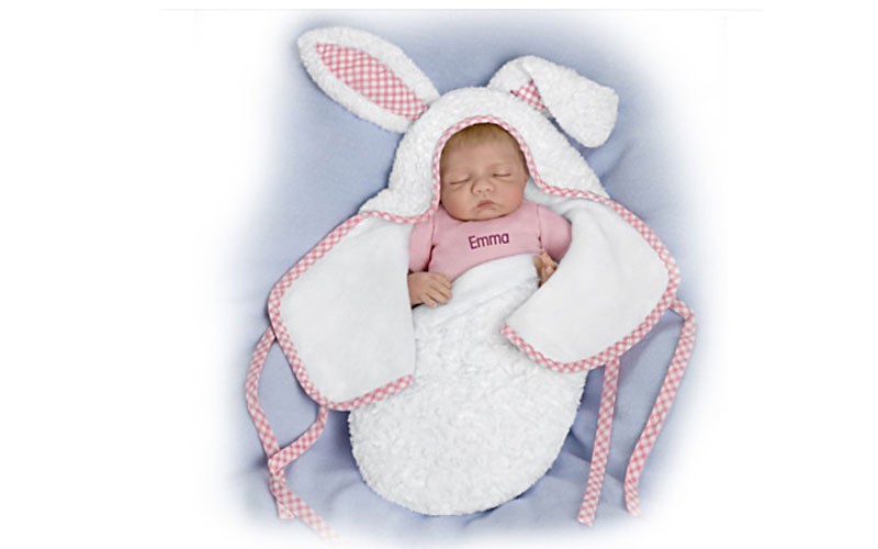 Bonnie Chyle Baby of Mine White Bunny Personalized Baby Doll