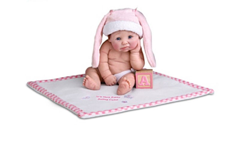 Sherry Rawn Miniature Baby Doll With Hats and Blankets