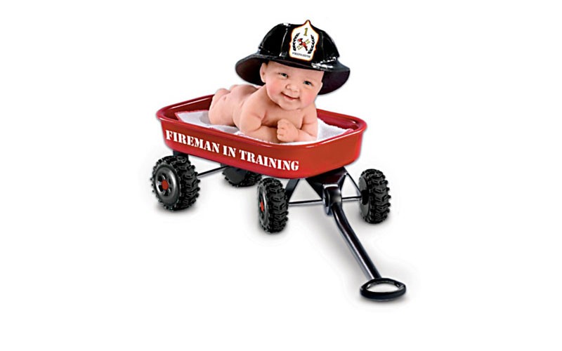 Cheryl Hill Fireman in Training Miniature Baby Doll