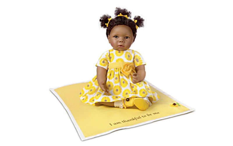 Linda Murray's African Peyton Baby Doll with Musical Blanket