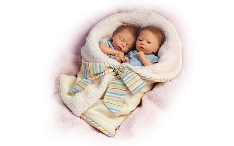Donna Lee Taylor & Tyler Poseable Twin Baby Doll Set